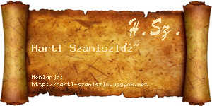 Hartl Szaniszló névjegykártya